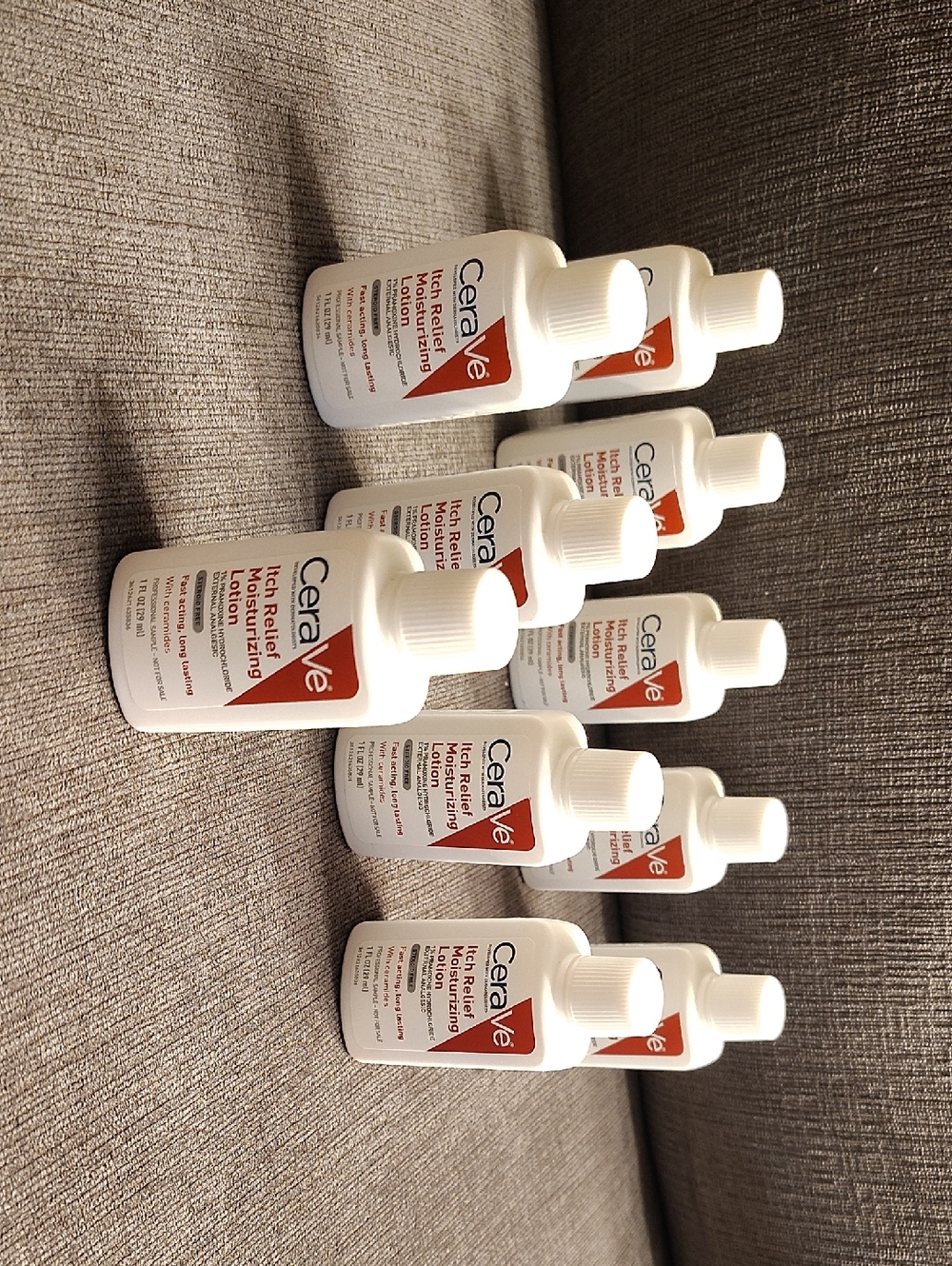 Cerave White and Red Travel Lotion Bottles